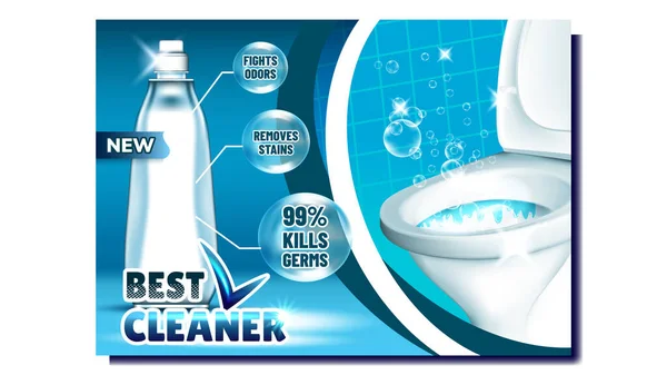 Melhor Cleaner Creative Publicidade Poster Vector —  Vetores de Stock