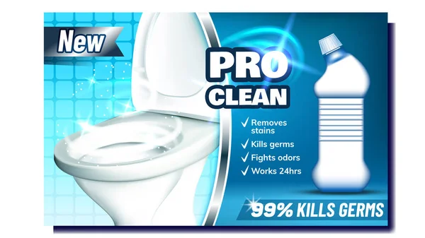Pro Clean Creative Promo Publicidade Banner Vector —  Vetores de Stock