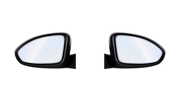 Vänster och höger utanför Rearview bilspeglar Vector — Stock vektor