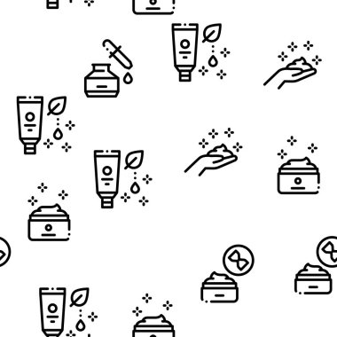 Cilt Bakımı Kozmetik Kusursuz Desen Vektörü