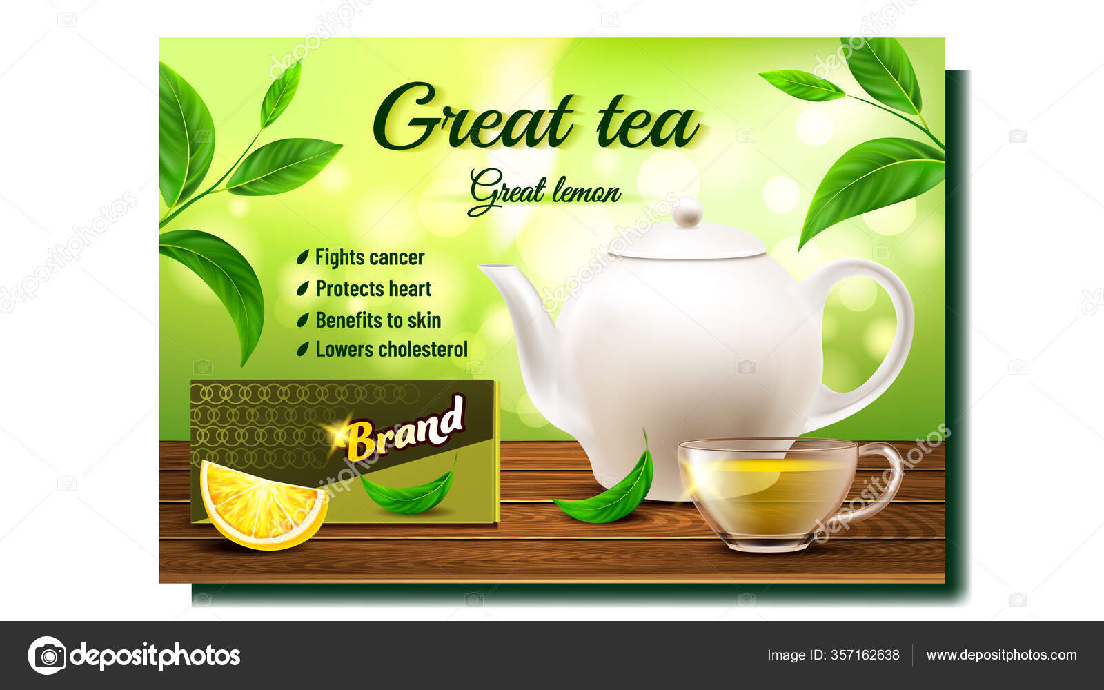 Green online tea table