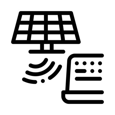 Bilgisayar simgesi vektör çizelgesine güneş sinyali iletimi