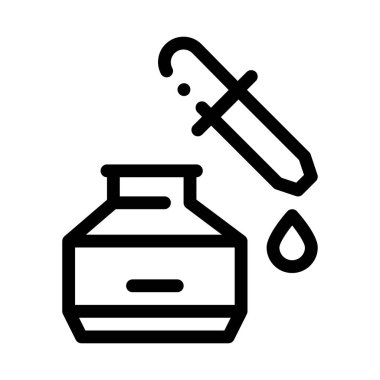 gençlik serumu ikon vektör ana hatları çizimi