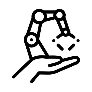 Robotik dağıtım simgesi vektör çizelgesi çizimi