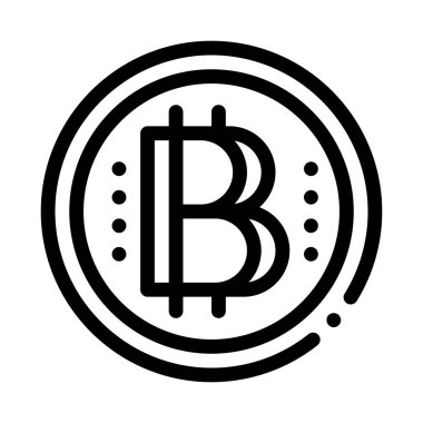 Bitcoin simgesi vektör çizimi