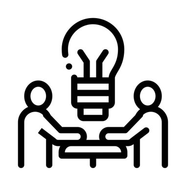 Beyin problemi ikon vektör çizimi çizimi çözümü