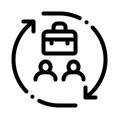 iş ve iş döngüsü vektör çizelgesi çizimi