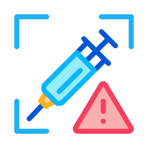 Detectie van injectieproblemen pictogram vector schema illustratie — Stockvector