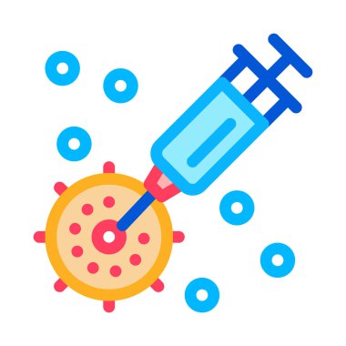 Atanan konum simgesi vektör çizgisi çizimine tam olarak enjeksiyon