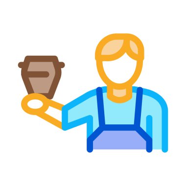 hazır yapılmış çömlekçi ikonu vektör taslağı çizimi