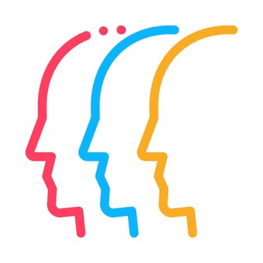 Genel grup fikir simgesi vektör çizimi çizimi