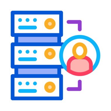 çeşitli insan fonksiyonları simge vektör taslağı çizimi