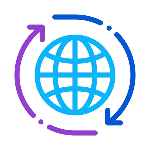 Red mundial de Internet icono vector esquema ilustración — Archivo Imágenes Vectoriales