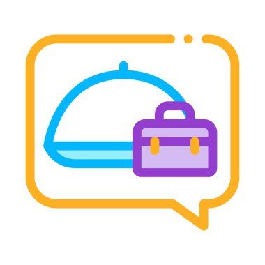 iş öğle yemeği simgesi vektör özeti çizimi