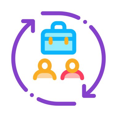 iş ve iş döngüsü vektör çizelgesi çizimi