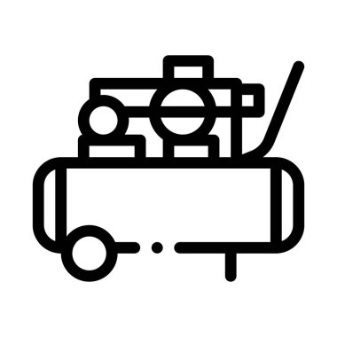 Lastik tamircileri ikon vektör çizelgesi çizimi