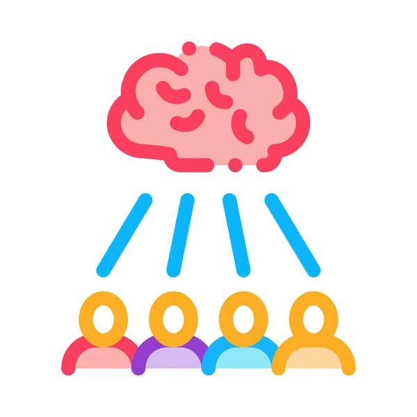 商业头脑风暴图标矢量轮廓说明 — 图库矢量图片