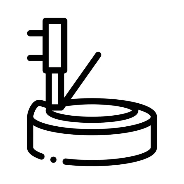 Ícone de pneu e jack ilustração esboço do vetor — Vetor de Stock