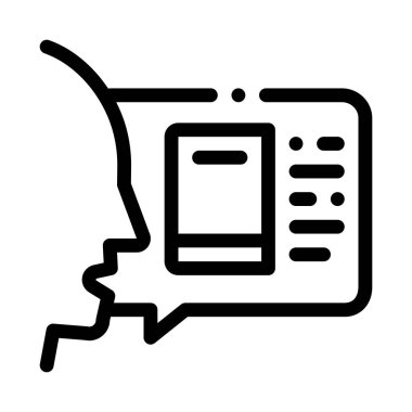 Kitap ikonu vektör özeti çizimi hakkında erkek görüşü