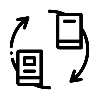 kitap paylaşım simgesi vektör özeti çizimi