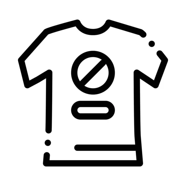 Tシャツ抗議アイコンベクトルイラストアウトライン — ストックベクタ