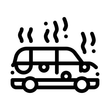 ısıtma makinesi simgesi vektör çizimi çizimi