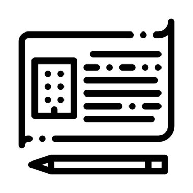 yazılı bina bilgisi modeli vektör ana hatları illüstrasyonu