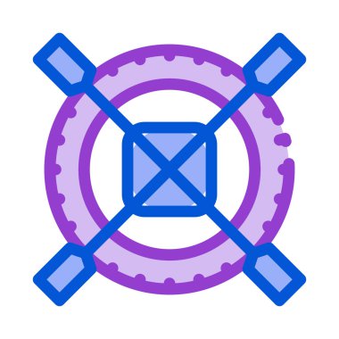 itici olmayan tekerlek simgesi vektör çizimi çizimi