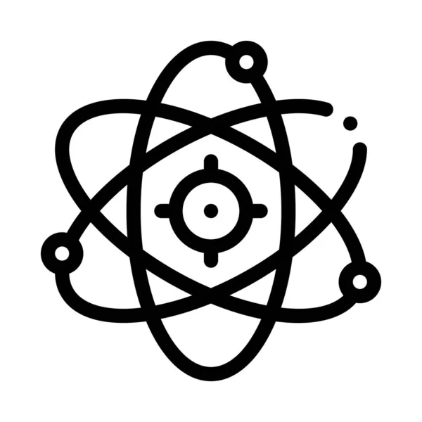 Illustration vectorielle de contour d'icône de molécule atome — Image vectorielle