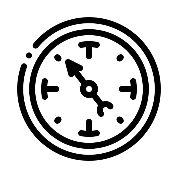 Ρολόι εμφανίζει απεικόνιση διανυσματικού περιγράμματος εικονιδίου του χρόνου — Διανυσματικό Αρχείο