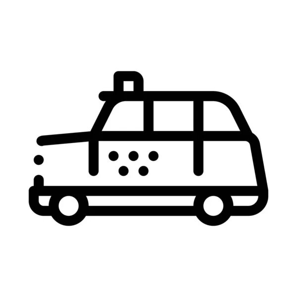Bus taxi icon vector outline illustration — Stock Vector
