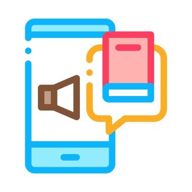 ses kitabı simgesi vektör özeti çizimi