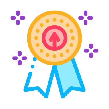 başarı madalyası ikon vektör özeti çizimi