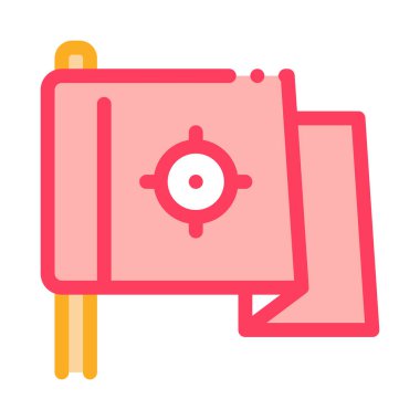 hedef bayrak ikonu vektör çizelgesi çizimi