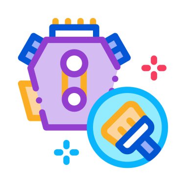 dahili temizlik simgesi vektör çizimi çizimi