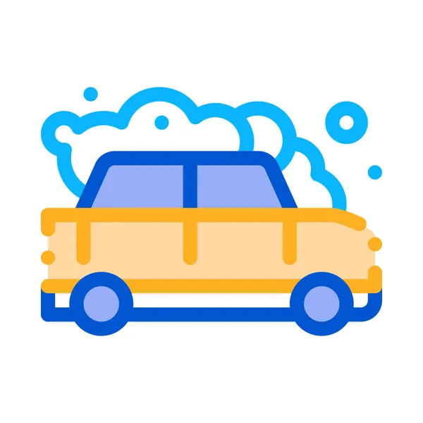 Ruční mytí aut ikona vektorový obrys ilustrace — Stockový vektor