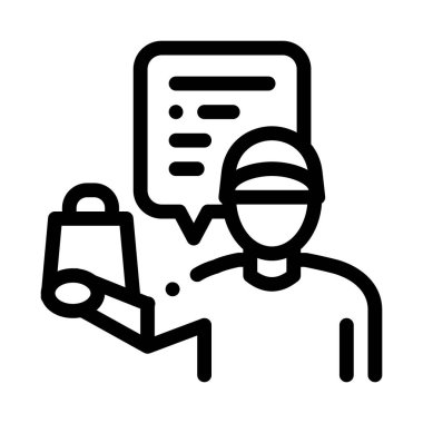 paket satıcı simgesi vektör çizimi çizimi