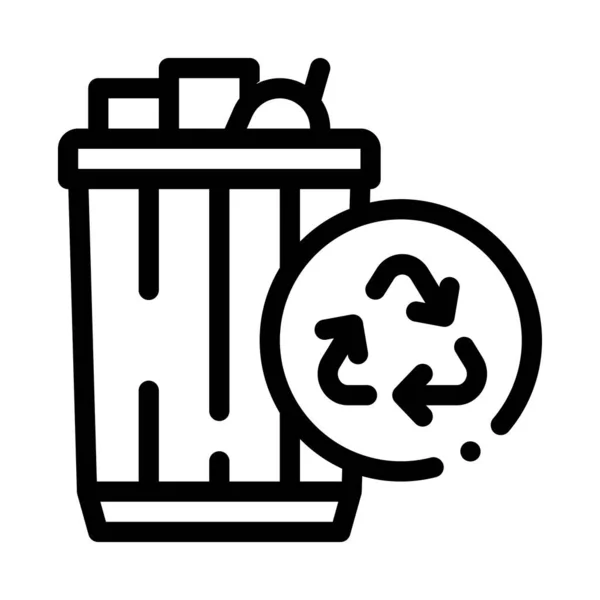 Reciclagem de resíduos ícone vetor esboço ilustração — Vetor de Stock