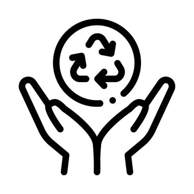 Manuel çevre sektörü simgesi vektör çizimi çizimi