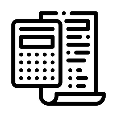 mahkeme cezası önbellek hesaplama simgesi vektör taslağı çizimi