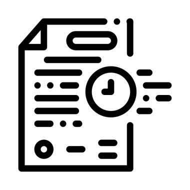 Deneme tarihi simge vektör özeti çiziminin ertelenmesi