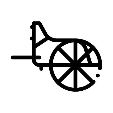 ahşap yunan tekerlek ikonu vektör taslağı çizimi