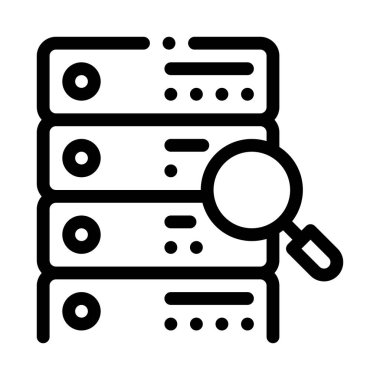 parçacık araştırma algoritması ikon vektör ana hatları çizimi