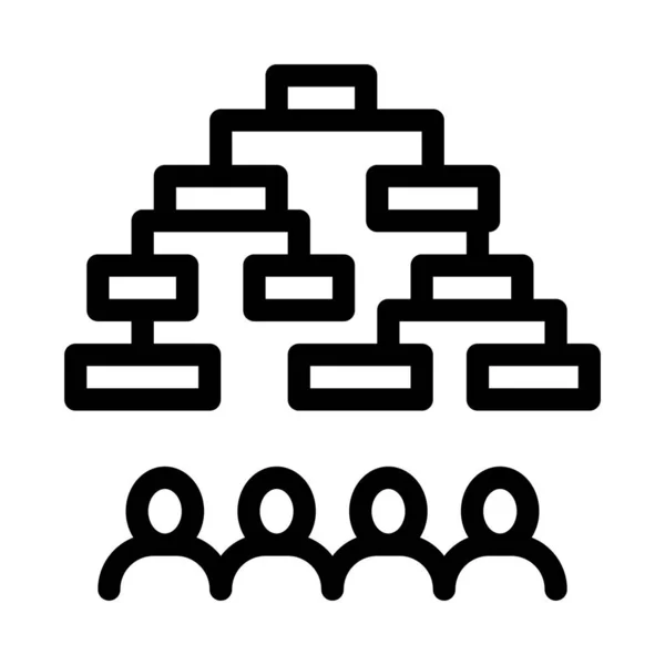 Algoritmo multi-pass icono vector esquema ilustración — Vector de stock