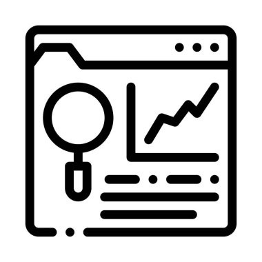 araştırma bilgi dizini simgesi vektör çizimi çizimi