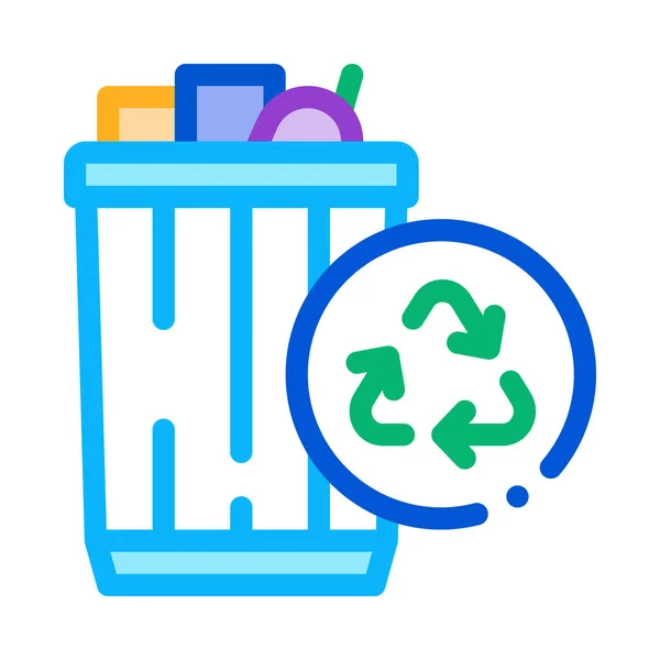 Abfall Recycling Symbol Vektor skizzieren Illustration — Stockvektor