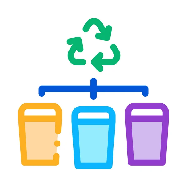 Illustration vectorielle de contour d'icône de distribution des déchets — Image vectorielle