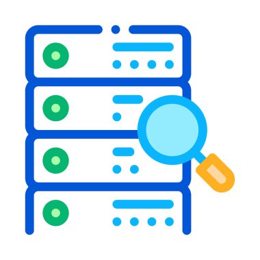 parçacık araştırma algoritması ikon vektör ana hatları çizimi
