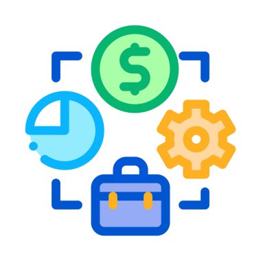 iş zamanı ve para simgesi vektör özeti çizimi bağlantısıName