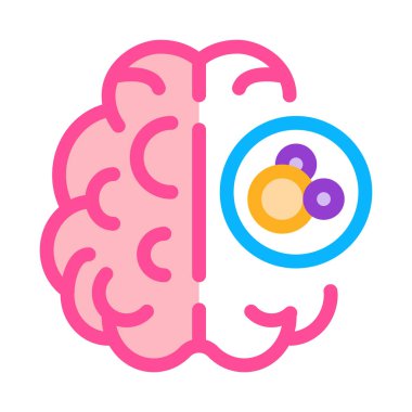 İnsan beyni simgesi vektör çizimi